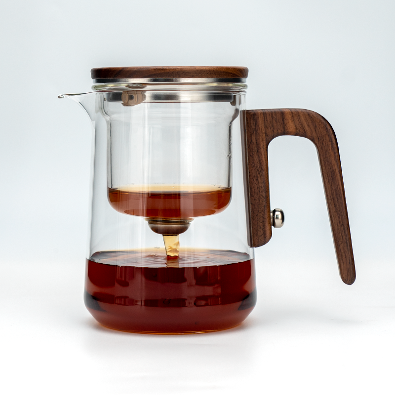 Walnut Wood Magnetic Teapot 600ml（3）
