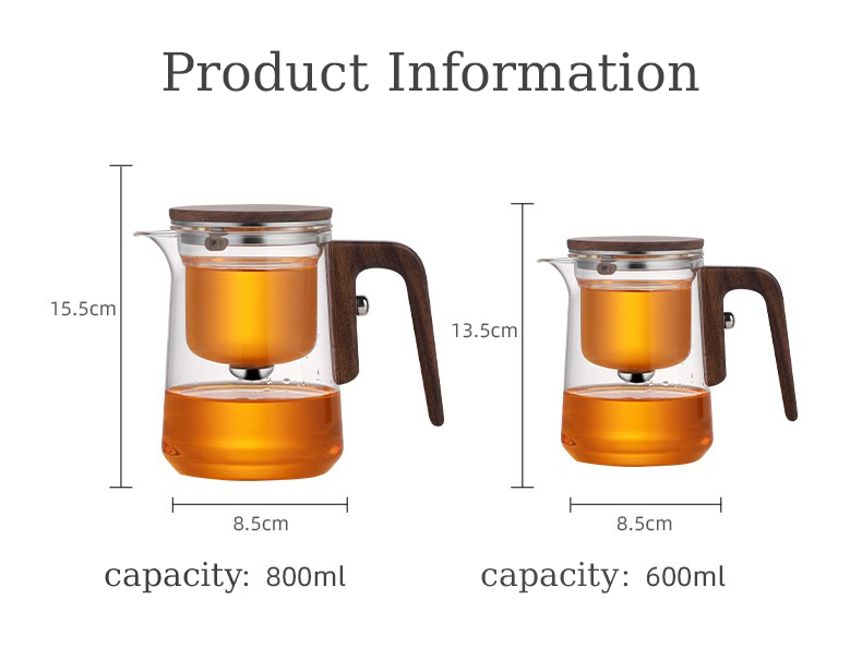 Walnut Wood Magnetic Teapot （3）